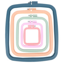 Rectangle Embroidery Hoop Set 5 Pieces with Needles