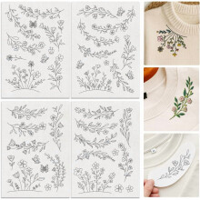Flower Vine Embroidery Pattern Stabilizer 8.3" x 11.7" 29