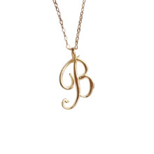 YUEHAO Initial Pendant Necklace for Women 26 Letters