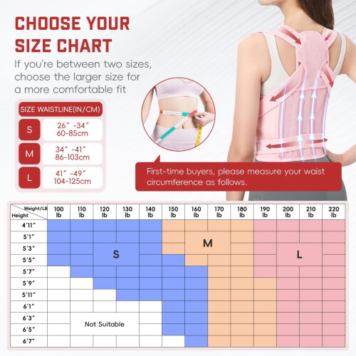 Posture Corrector Brace Full Back Support for Women and Men 2