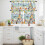 Set di tende da cucina pasquali con coniglietto "È risorto" (giallo) 3
