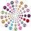 Flat Back Pearl Cabochons Mixed Colors 690 pcs 4-12mm 6 4