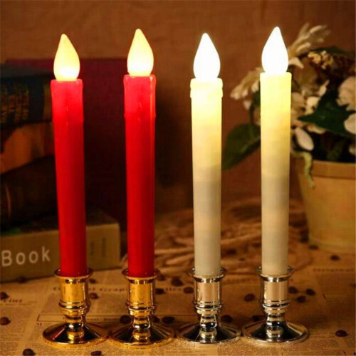 LED 3D Wick Flameless Candles Warm White 2 or 4 Pack 2