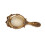 Vintage oval hand mirror with embossed floral design 4