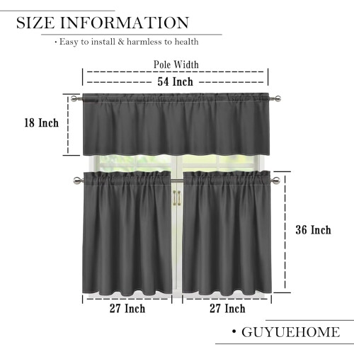 Rustic Coffee Tool Valance Curtains Wood Texture 54x18in + 1