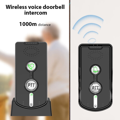 Wireless Rechargeable Doorbell Intercom with 1000m Range 2