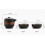 Black Pottery Tea Set with 1 Pot and 2 Cups 3