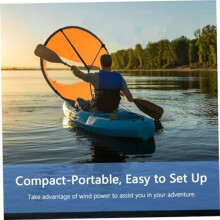 Paleta de Vela para Kayak Verde, Kit de Vela A Favor del Viento Vela Plegable Portátil para Kayak con Vela A Favor del Viento