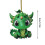Dragon Statue Ornament Pendant Green 3.14 inch 2
