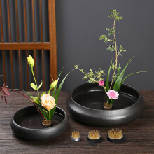 Floral Fixing Pin Copper Plastic Vase Flowers 3 pcs