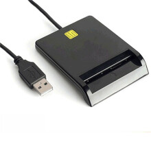 4X USB Card Reader Atm Bank Tax Declaration Ic Card ID Card Card Reader(Black)