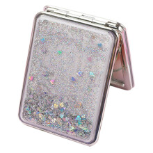 Compact Round Portable Makeup Mirror with Case
