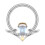 Angel Nose Septum Clicker Silver 16G Moonlight Stone 1