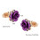 Rose Earrings Rose Gold Plated Crystal Studs 1 Pair 3