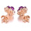Rose Earrings Rose Gold Plated Crystal Studs 1 Pair 6