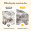 Pet Hair Removal Tool Double-Sided Large White-Gray 6