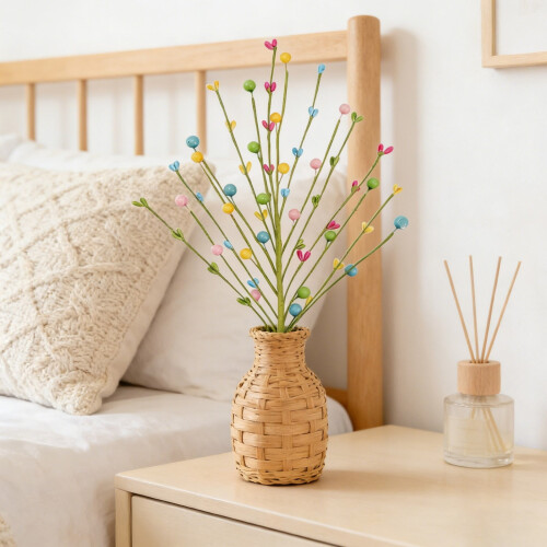Artificial Easter Floral Stems with Pastel Eggs 3 Pack 1