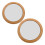 Unbranded wooden mini makeup mirror round portable 2 pcs 7