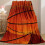 Basketball Printed Flannel Blanket Orange Black 100% 2