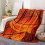 Basketball Printed Flannel Blanket Orange Black 100% 3