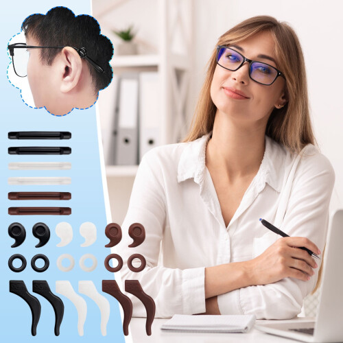 Soft Silicone Eyeglass Ear Hooks and Nose Support 1