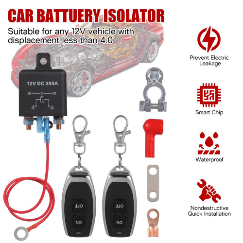 Remote Battery Disconnect Switch 12V 200A 2