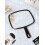 Hand Mirror Square Black 12.4 x 9 Inches 6