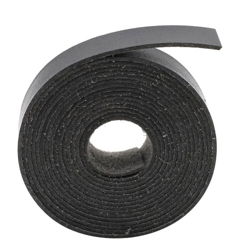 HEMOTON Black PU Leather Strap Roll for DIY Bags 2 Meters 2