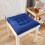 Seat Cushion Non-Slip Thickened Washable Solid Color Royal 1