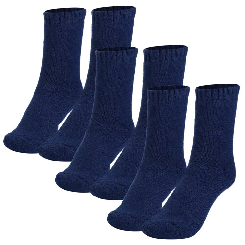 Men Wool Socks Warm Thermal Dark Blue 3 Pairs 1