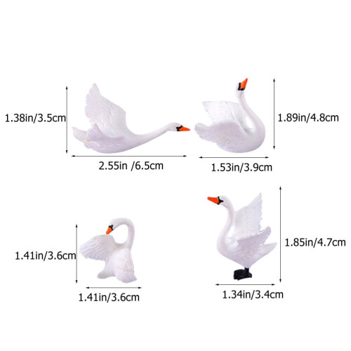 Swan Figurine Miniature Statue Wedding Decoration 1