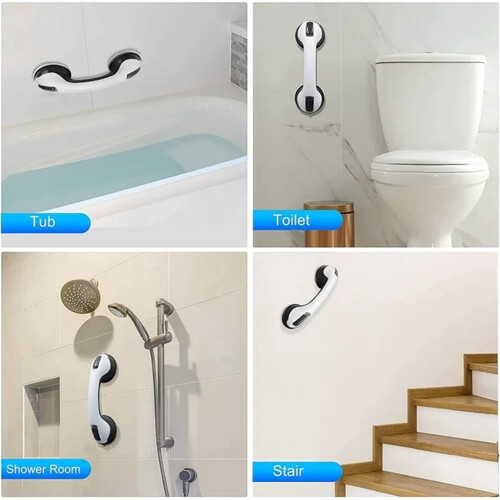 ZOUYUE Shower Handle Grab Bars with Suction Cups 2-Pack 2