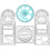 4 Pcs Multifunctional Geometric Ruler Drawing Tools Plastic Ruler Set Mathematics Measuring Circle Drawing Rulers 1