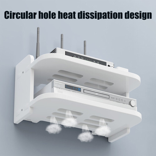 Projector Shelf Rack Wall Mount 2-Tier White 2