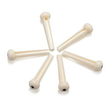 24 Bridge Pins + Saddle + Bridge Saddle Bone / Bone Acoustic Guitar White