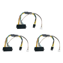 3X ATX Main 24Pin Female to 6Pin Male 6Pin PCI-E PSU Power Adapter Supply Cable Connector for Elite 8100 8200 8300