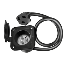 NEMA 5-15P Flanged Inlet Plug 15A 18 inch
