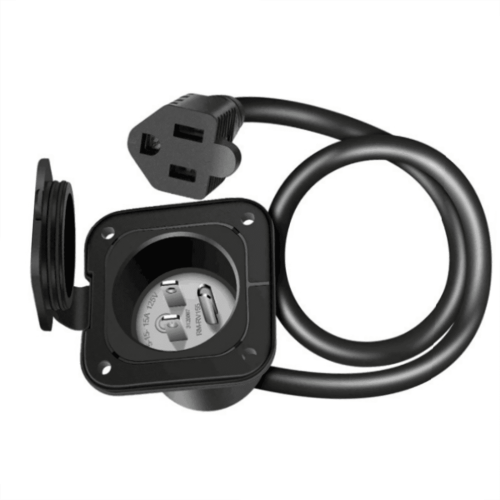 NEMA 5-15P Flanged Inlet Plug 15A 18 inch