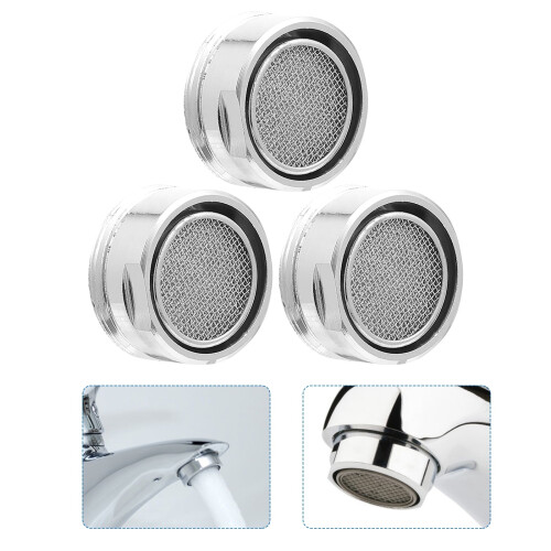 Tap Faucet Aerator Filter Silver Copper 3 Pieces
