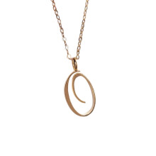 YUEHAO Gold Initial Pendant Necklace for Women