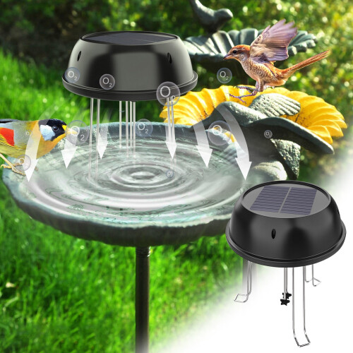 Solar Water Wiggler for Bird Bath and Pond