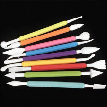 9-Delige Set Fondant-Modelleringsgereedschappen, Pasta voor Taartversiering, Cake-Marshmallow-Beeldhouwgereedschapset