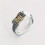 Punk Rock Guitar Ring for Men Silver Adjustable 5