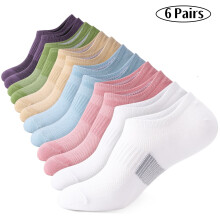 Women's No-Show Socks Breathable Arch Support 6 Pairs