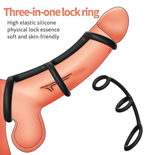 Silicone Penis Rings 3 Sizes - Enhance Erection & Pleasure