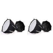 2st 30 cm Octagonal Softbox Bowens Mount Quick Release Honeycomb Grid Softbox för ZU60 eller M60 COB Fill Light Studio