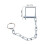 Steel Trailer Coupler Pin with Chain Galvanized Silver 2