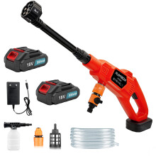 30 Bar Portable Electric Pressure Washer with 2PCS 3000mAh Batteries