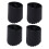 Rubber Ladder Foot Cover Black 4 Pcs 4