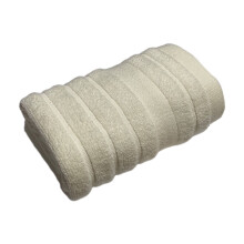 Beige Cotton Hand Towels Terry Striped 2-Pack